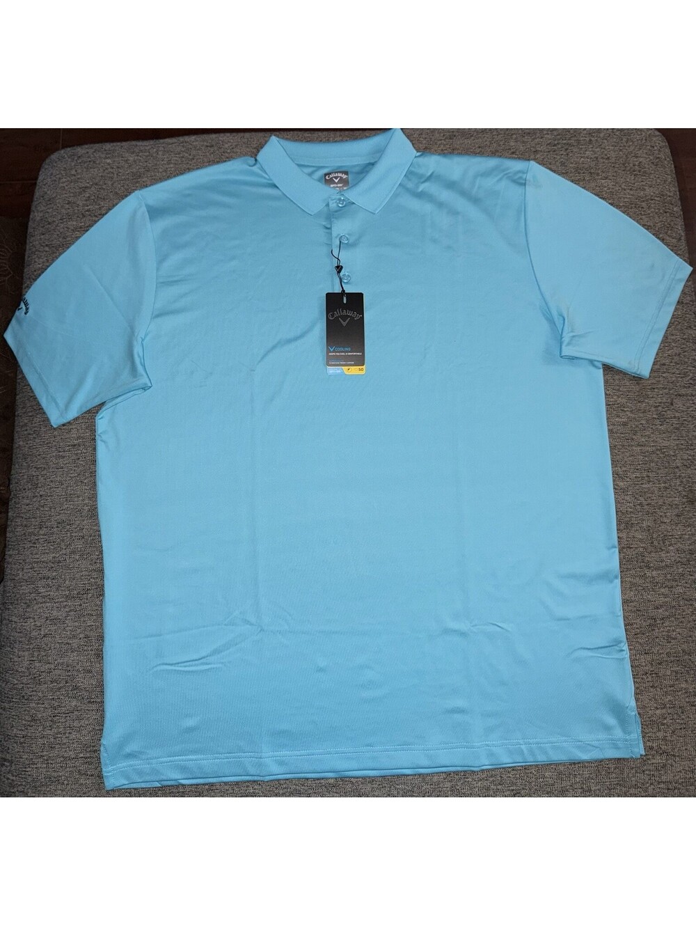 Callaway Men's XL Teal Opti Fit Golf Polo Shirt CGM550SU $70 New
